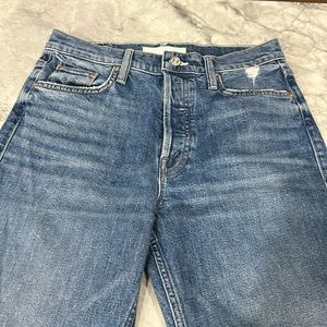 MOTHER High Rise Tomcat Distressed Ankle Jeans